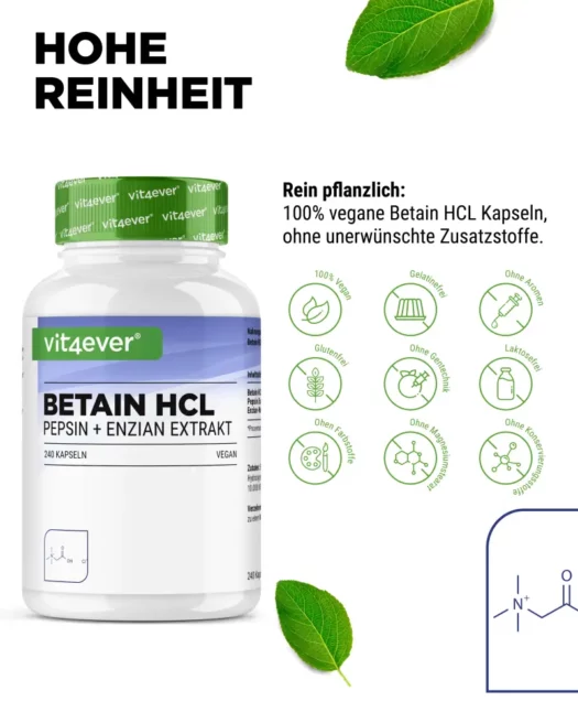 Vit4ever <br>Betaina HCL - 240 capsule - immagine 4