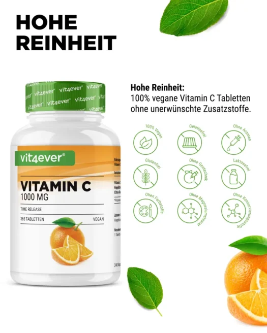 Vit4ever <br>Vitamin C 1000 mg - 365 Tabletten - Imagen 4