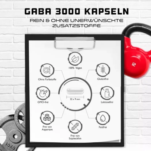 GEN <br>Gaba Gamma-Aminobuttersäure - 320 Kapseln - immagine 3