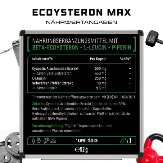 GEN <br>Ecdysterone Max - 60 kapsułek - obrazek 3