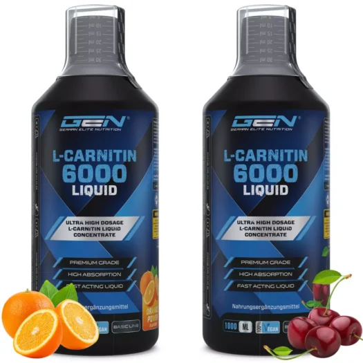 GEN <br>L-Carnitine 6000 Liquid - 1000 ml - verschiedene Sorten