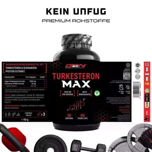 GEN <br>Turkesteron Max - 90 capsules - Afbeelding 2