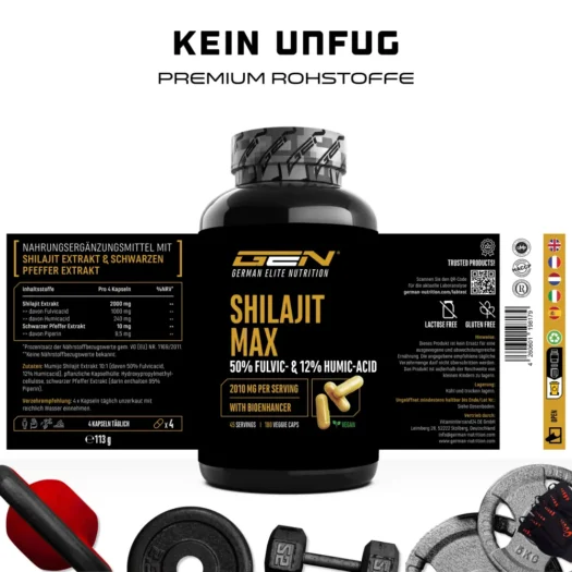 GEN <br>Shilajit Max - 180 Kapseln – Bild 2