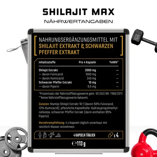 GEN <br>Shilajit Max - 180 Kapseln – Bild 3