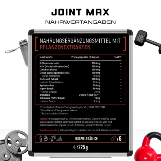 GEN <br>Joint Max - 180 Kapseln - Afbeelding 3