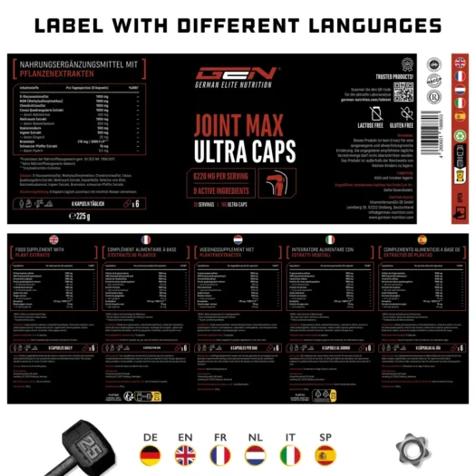 GEN <br>Joint Max - 180 Kapseln - Afbeelding 4