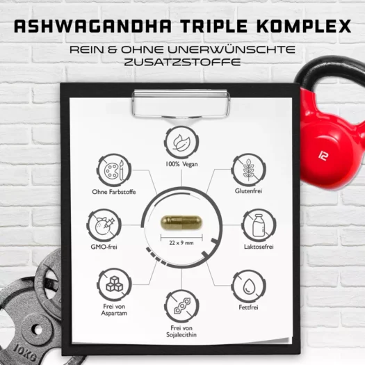 GEN <br>Ashwagandha Triple Komplex - 120 Kapseln – Bild 3