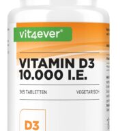 Vit4ever <br>Vitamin D3 10000 I.U. - 365 tablets