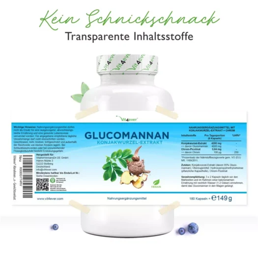 Vit4ever <br>Glucomannan - 180 Kapseln - Image 2