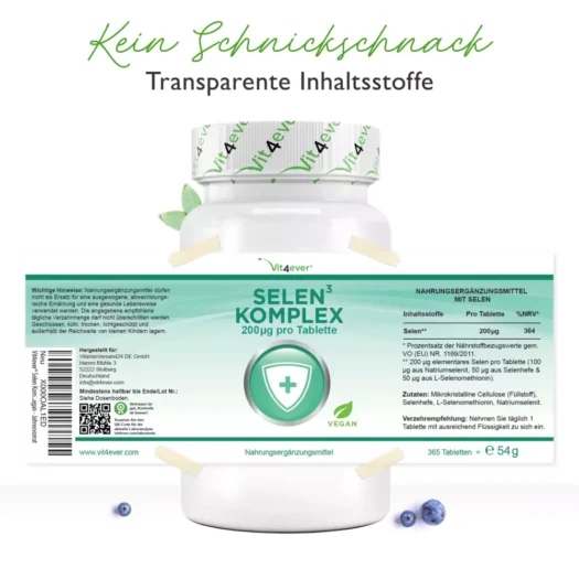 Vit4ever <br>Selen 3-fach Komplex - 365 Tabletten - Image 2