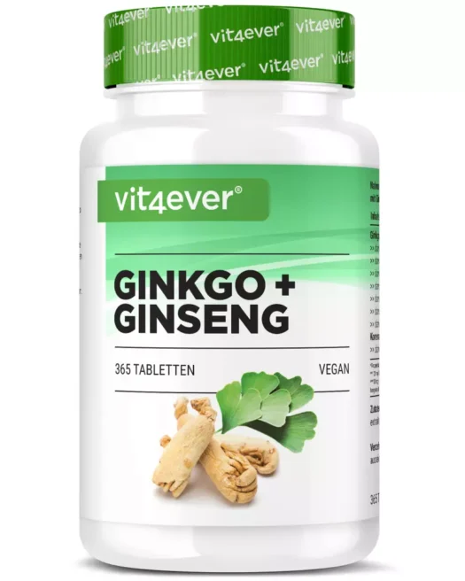 Vit4ever <br>Ginkgo + Ginseng - 365 Tabletten