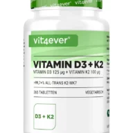Vit4ever Vitamin D3 5000 I.E. + K2 - 365 Tabletten