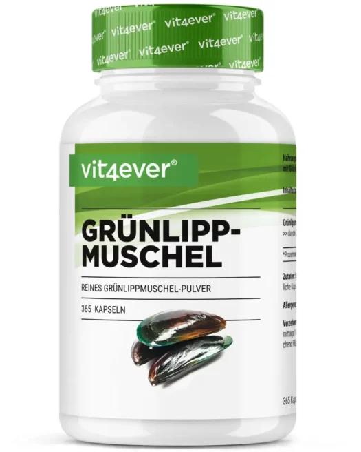 Vit4ever <br>Grünlippmuschel - 365 Kapseln