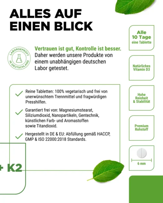 Vit4ever <br>Witamina D3 10000 j.m. + K2 – 180 tabletek - obrazek 5
