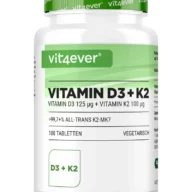 Vit4ever <br>Vitamine D3 5000 IE + K2 - 180 tabletten