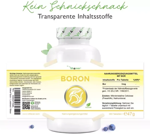 Vit4ever <br>Boron - 365 Tabletten - immagine 2