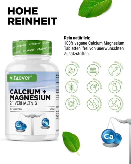 Vit4ever <br>Calcium + Magnesium - 365 Tabletten - Image 4