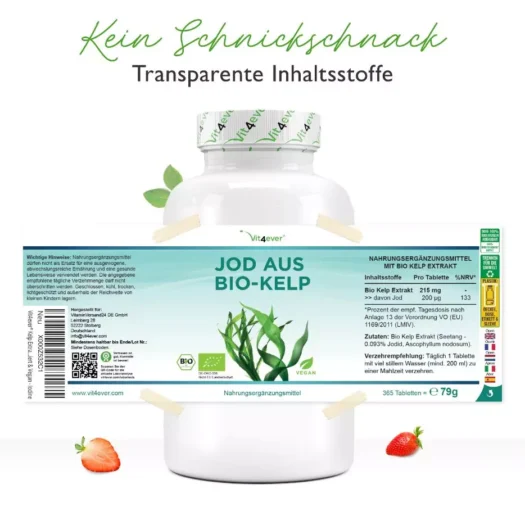 Vit4ever <br>Bio Kelp Extrakt (natürliches Jod) - 365 Tabletten - Image 2