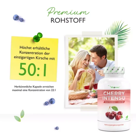 Vit4ever <br>Cherry Intenso Extrakt - 180 Kapseln - Image 3