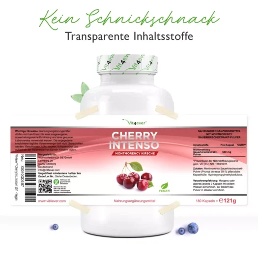 Vit4ever <br>Cherry Intenso Extrakt - 180 Kapseln - Image 2