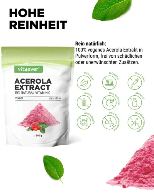 Vit4ever <br>Acerola Extrakt - 300 g - Imagen 4