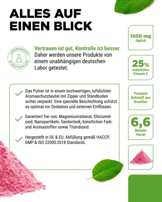 Vit4ever <br>Acerola Extrakt - 300 g – Bild 5