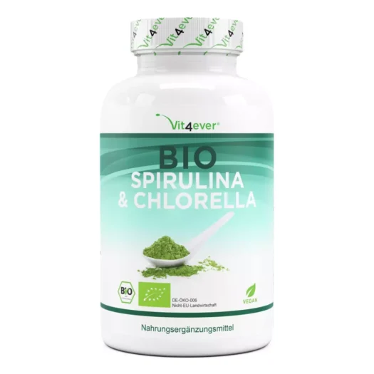 Vit4ever <br>Bio Spirulina + Bio Chlorella - 600 Tabletten