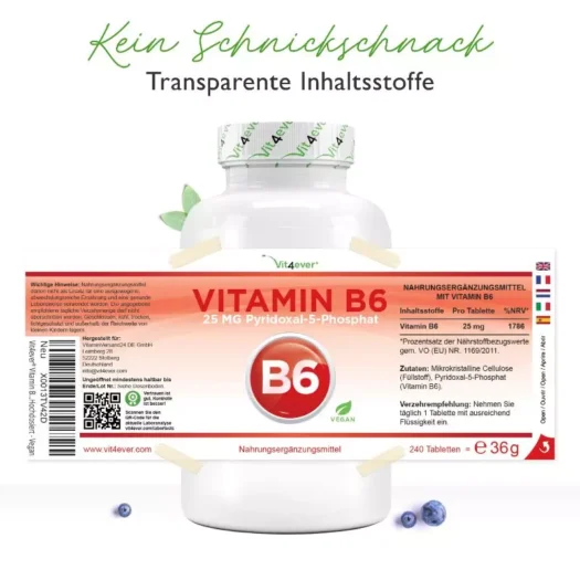 Vit4ever <br>Vitamin B6 - 240 Tabletten - Imagen 2