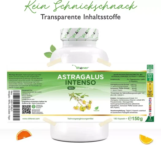 Vit4ever <br>Astragalus Intenso - 180 Kapseln - Image 2