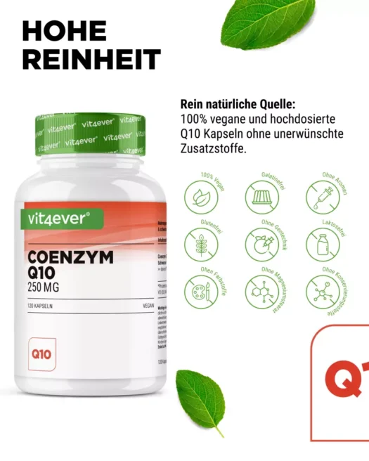 Vit4ever <br>Coenzym Q10 - 120 Kapseln - Afbeelding 2