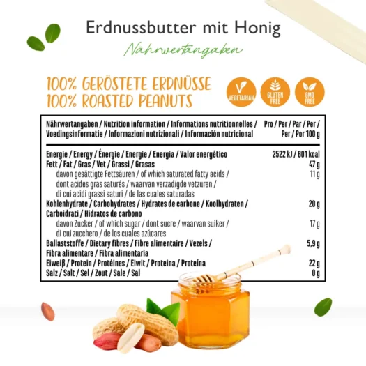 Vit4ever <br>Erdnussbutter mit Honig - 1000 g - Image 3