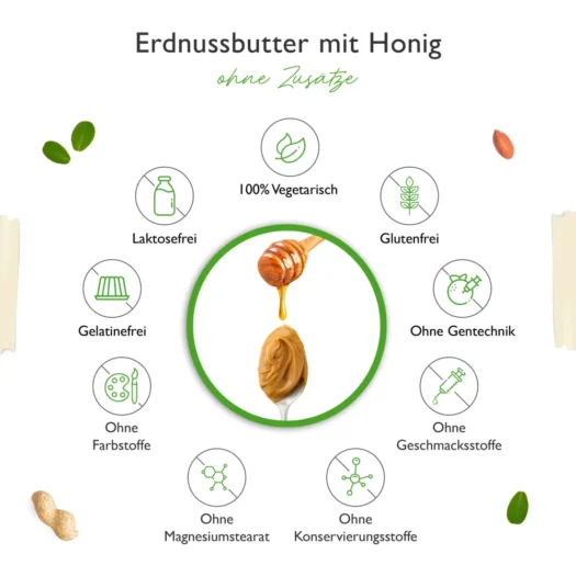 Vit4ever <br>Erdnussbutter mit Honig - 1000 g - Image 4