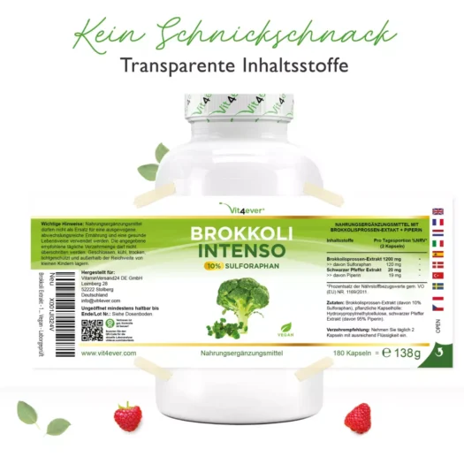 Vit4ever <br>Brokkoli Intenso Extrakt - 180 Kapseln - Afbeelding 2