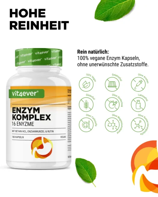 Vit4ever <br>Enzym Komplex - 180 Kapseln - Afbeelding 5