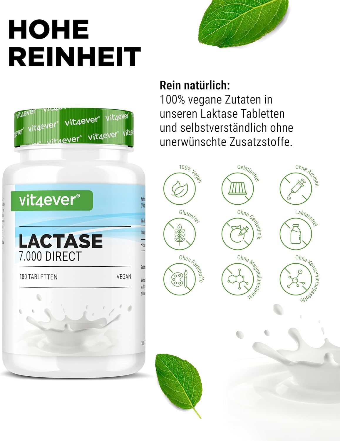 Vit4ever <br>Lactase 7000 direct - diverse hoeveelheden - Image 4