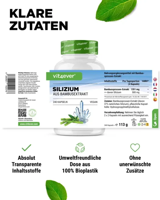 Vit4ever <br>Silizium - 240 Kapseln - immagine 2