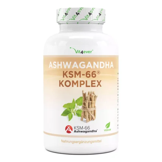 Vit4ever <br>Ashwagandha KSM-66 Komplex - 180 Kapseln