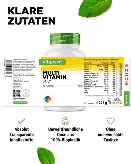 Vit4ever <br>Multivitamin Daily - 450 Tabletten – Image 2