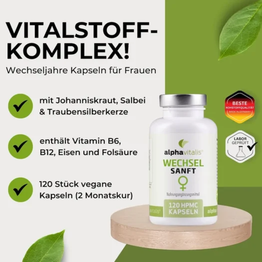 alphavitalis <br>Wechselsanft Wirkstoffkomplex - 120 Kapseln – Bild 6