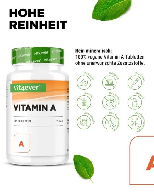 Vit4ever <br>Vitamin A 10000 I.E. - 365 Tabletten – Image 4