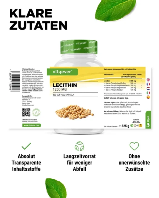 Vit4ever <br>Lecithin - 300 Kapseln – Image 2