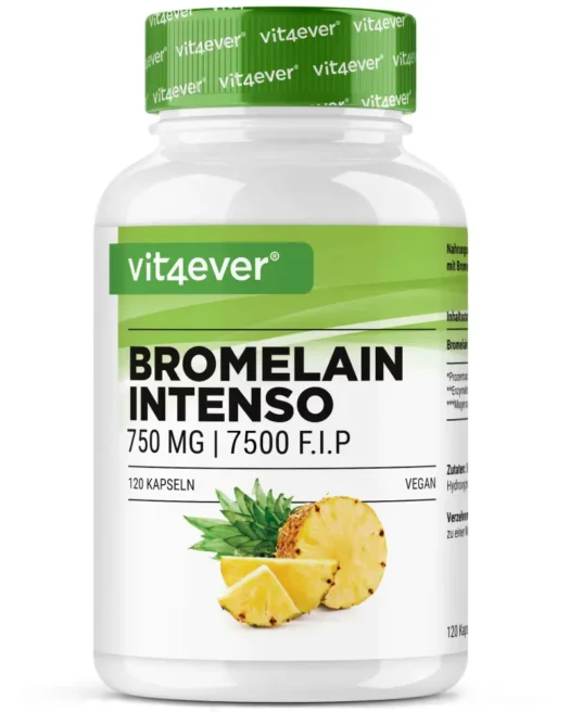 Vit4ever <br>Bromelain Intenso 7500 F.I.P - 120 Kapseln