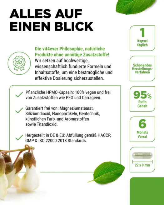 Vit4ever <br>Rutin - 180 Kapseln – Bild 5