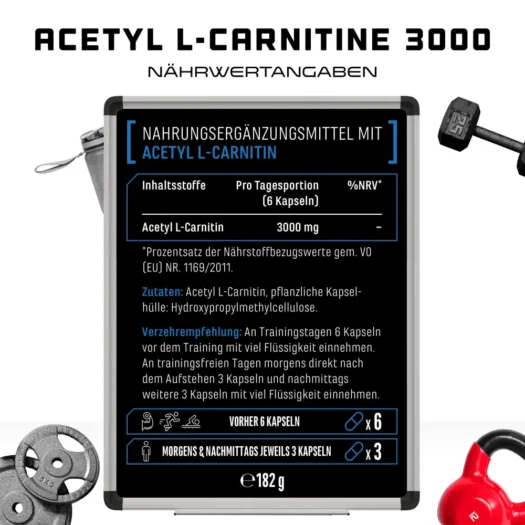GEN <br>Acetil L-Carnitina - 250 capsule - immagine 3