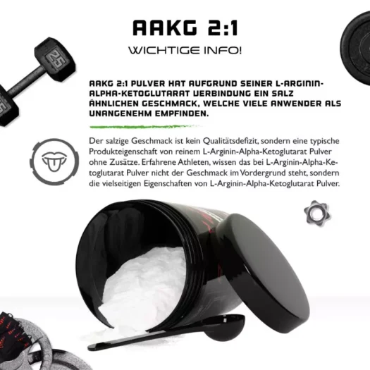 GEN <br>AAKG - L-arginina alfa-cetoglutarato 2:1 - 500 g - Imagen 3