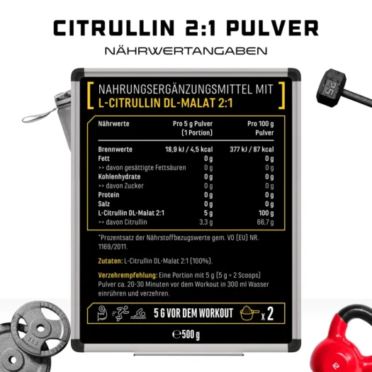 GEN <br>L-Citrulina DL-Malato - 500 g - Imagen 3