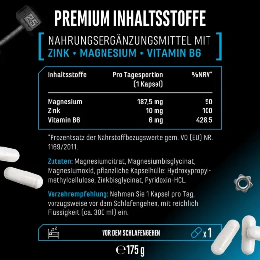 GEN <br>ZMA - 180 cápsulas - Imagen 3