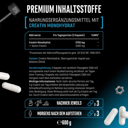 GEN <br>Creatine Ultra Caps - verschillende hoeveelheden - Afbeelding 3