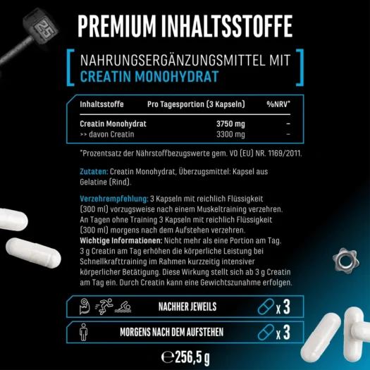 GEN <br>Creatin Ultra Caps - 180 Kapseln – Bild 3