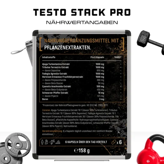 GEN <br>Testo Stack Pro - 180 cápsulas - Imagen 4